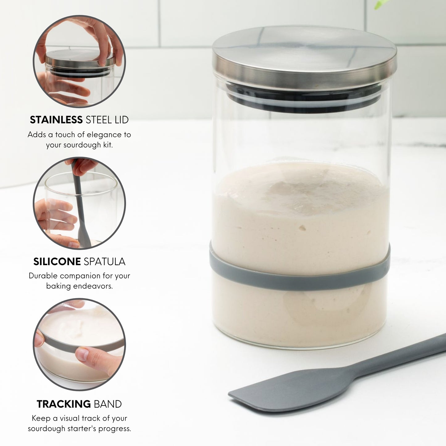 34oz Sourdough Starter Jar Kit